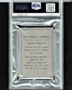 1952 Berk Ross MICKEY MANTLE PSA 8 ROOKIE Just 2 Graded Higher! + 1952 Topps RP