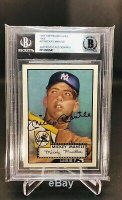 1952 Topps #311 Mickey Mantle Autograph Auto CENTERED 1991 Archives-PSA/BGS 10