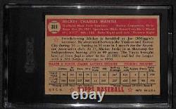 1952 Topps #311 Mickey Mantle HOF SGC A Authentic 76784