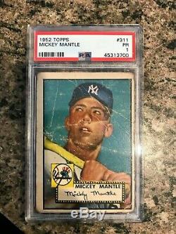 1952 Topps #311 Mickey Mantle PSA 1 VERY NICE CARDGOOD EYE APPEALRARE FIND
