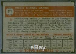 1952 Topps 311 Mickey Mantle PSA 3mc Showing printer registration marks (5388)