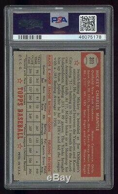 1952 Topps #311 Mickey Mantle Psa 1.5 Centered Appears Vg-ex To Ex+ Atomic Color
