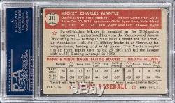 1952 Topps #311 Mickey Mantle Psa 2.5 Rookie