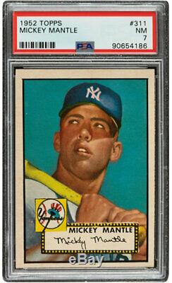 1952 Topps #311 Mickey Mantle Psa 7 Nm Rookie