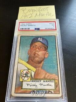 1952 Topps #311 Mickey Mantle RC Rookie HOF Yankees PSA 1 HIGH#