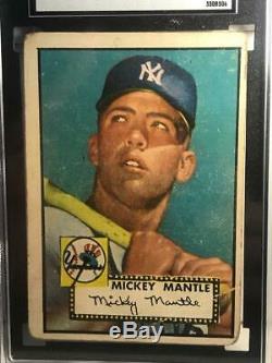 1952 Topps #311 Mickey Mantle RC SGC 2 HIGH SERIES