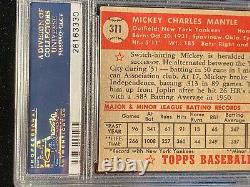 1952 Topps #311 Mickey Mantle Rookie PSA 4 VG-EX Yankee
