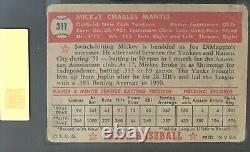 1952 Topps #311 Mickey Mantle SGC 1 See Pics