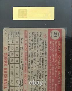 1952 Topps #311 Mickey Mantle SGC 1 See Pics