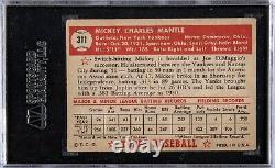 1952 Topps #311 Mickey Mantle Sgc 3.5 Rookie