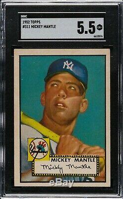 1952 Topps #311 Mickey Mantle Sgc 5.5 Rookie