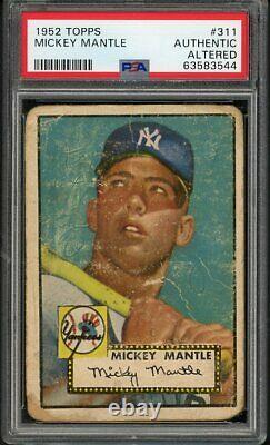 1952 Topps #311 Mickey Mantle Yankees Psa Authentic 415938 (kycards)