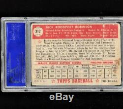 1952 Topps #312 JACKIE ROBINSON PSA Hi Number CENTERED! + 1952 Mickey Mantle RE