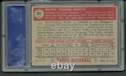1952 Topps #312 PSA 4 Mickey Mantle- Great Centering