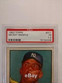1952 Topps Baseball Mickey Mantle #311 PSA 1.5 Fair RC Rookie