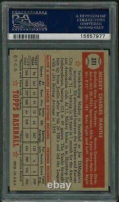 1952 Topps Baseball Mickey Mantle ROOKIE RC Card # 311 PSA 5 EX