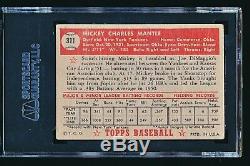 1952 Topps MICKEY MANTLE #311 RC SGC 3.5 NO CREASES