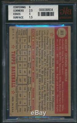 1952 Topps MICKEY MANTLE Rookie New York Yankees BGS BVG 2.5
