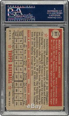 1952 Topps MICKEY MANTLE Rookie New York Yankees PSA 2.5