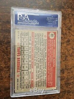 1952 Topps MICKEY MANTLE Rookie New York Yankees PSA 4 WELL CENTERED