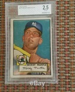 1952 Topps Mickey Mantle #311 BECKETT 2.5 G-VG. A VINTAGE BEAUTY