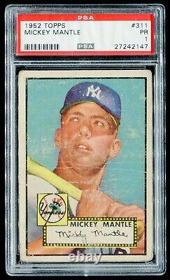 1952 Topps Mickey Mantle #311 PSA 1 HOLY GRAIL 27242147