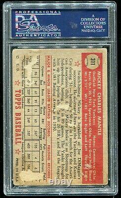 1952 Topps Mickey Mantle #311 PSA 1 HOLY GRAIL 50033062