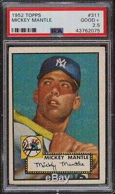 1952 Topps Mickey Mantle #311 PSA 2.5 GD+