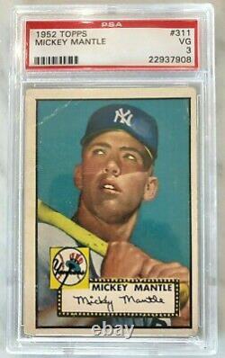 1952 Topps Mickey Mantle #311 PSA 3 The Holy Grail