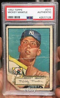 1952 Topps Mickey Mantle #311 PSA Authentic