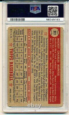 1952 Topps Mickey Mantle #311 RC ROOKIE PSA 1