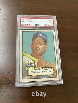 1952 Topps Mickey Mantle # 311 Rookie RC Graded PSA 5 EX+++ Undergraded