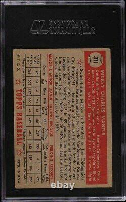 1952 Topps Mickey Mantle #311 SGC 3.5 VG+