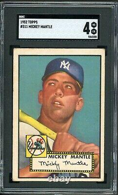 1952 Topps Mickey Mantle #311 SGC 4 GREAT COLOR & CENTERING Priced To Sell