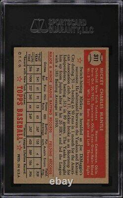 1952 Topps Mickey Mantle #311 SGC 7 NM