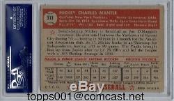 1952 Topps Mickey Mantle Card #311 PSA 5