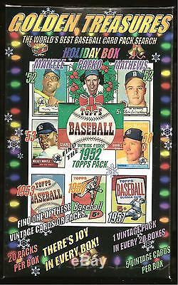1952 Topps Mickey Mantle Chase Card Box 20 packs 5 1950s or 1960's cards per box