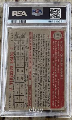 1952 Topps Mickey Mantle Psa 1 Holy Grail