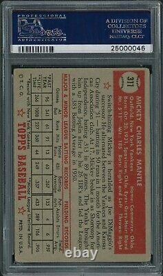 1952 Topps Mickey Mantle ROOKIE RC Card #311 PSA 2.5