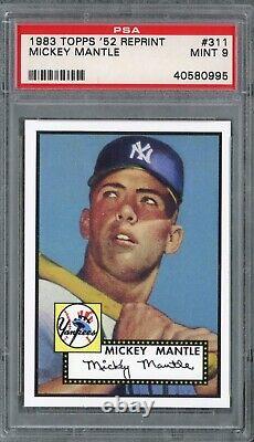 1952 Topps Mickey Mantle Rookie 1983 Topps #311 PSA 9