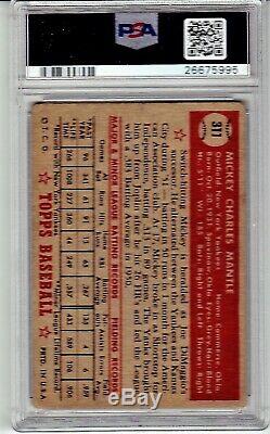1952 Topps Mickey Mantle Rookie #311 Psa 2 Centered Iconic Rookie Absolute Grail