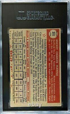 1952 Topps Mickey Mantle Sgc Authentic