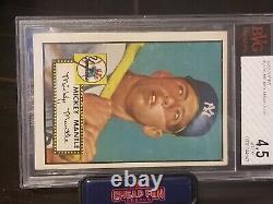 1952 topps mickey mantle. Beckett psa 4.5. Undergraded great color