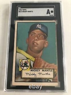 1952 topps mickey mantle rookie card 311 Sgc Authentic. Regrade Psa 2-3
