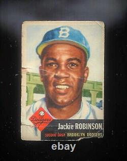 1953 TOPPS #1 JACKIE ROBINSON Original Dodgers! + 1952 Topps Mickey Mantle re