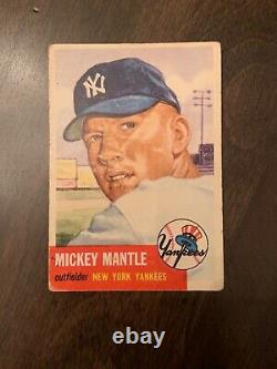 1953 TOPPS MICKEY MANTLE #82 SSP 2nd TOPPS CARD! VERY NICE CARD! PSA 2-3