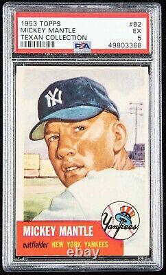 1953 Topps #82 MICKEY MANTLE PSA 5 LOOKS NMT+ CENTERED SHARP CARD