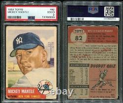 1953 Topps #82 Mickey Mantle HOF Yankees PSA 2 SHARP AMAZING new holder