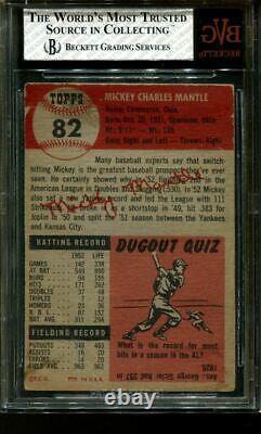 1953 Topps #82 Mickey Mantle Hof Bvg 2 B1012923-994
