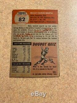 1953 Topps # 82 Mickey Mantle New York Yankees
